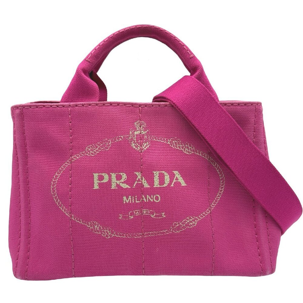 Prada Canapa Pink Canvas Handbag